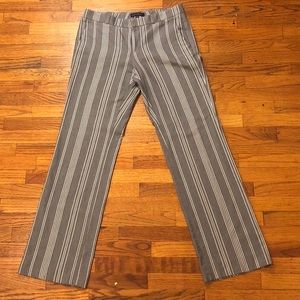 Grey & White Striped Trouser | Banana Republic